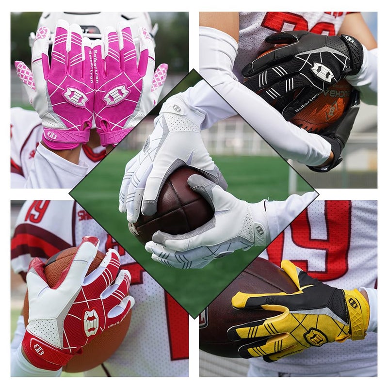 Seibertron Pro 3.0 Elite Ultra-Stick Sports Receiver Glove Football Gloves Youth and Adult (Red, M) - Image 5